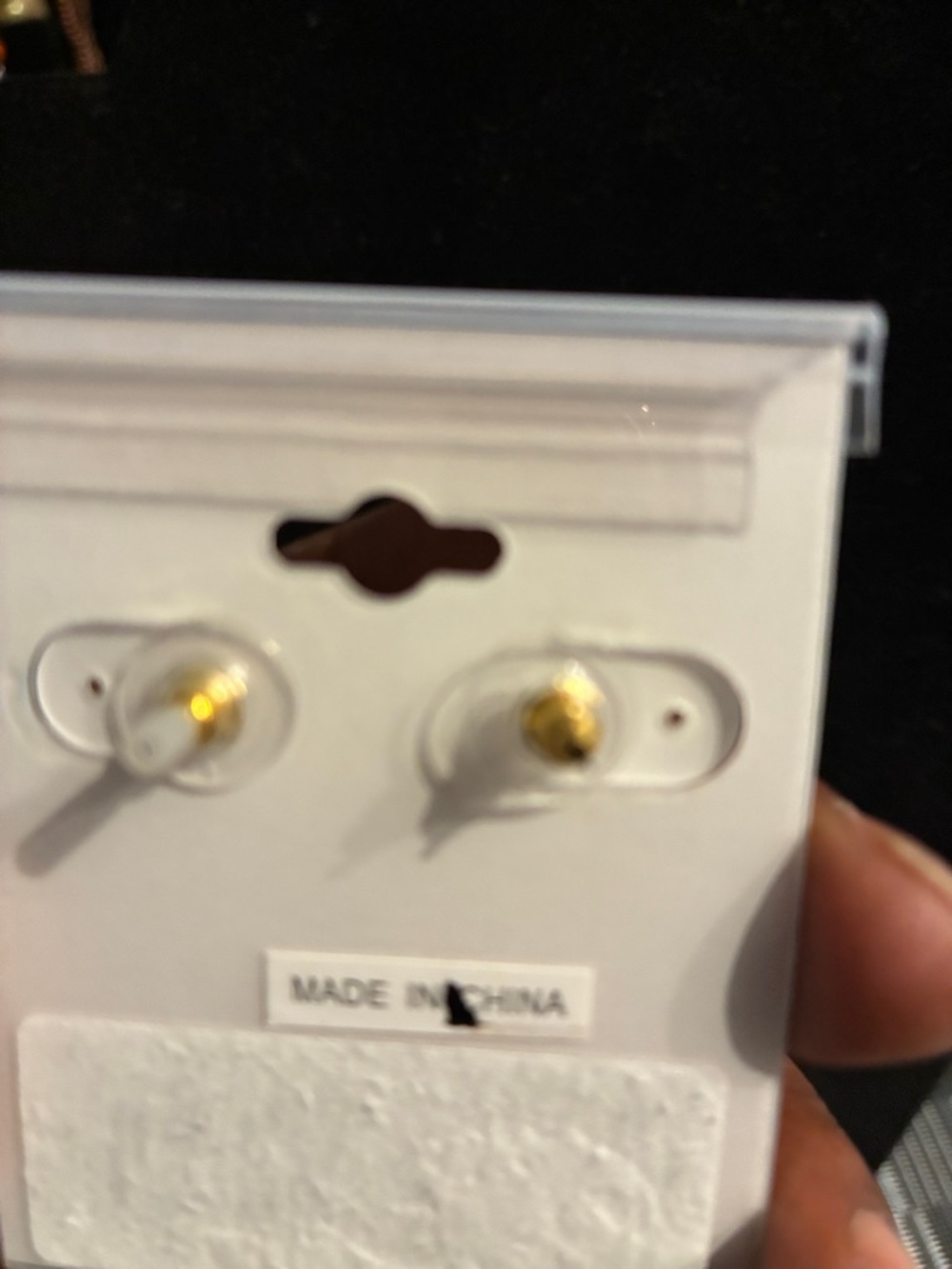 Stephan & Co. Gold Pearl Drop Statement Earrings - Picture 3 of 3
